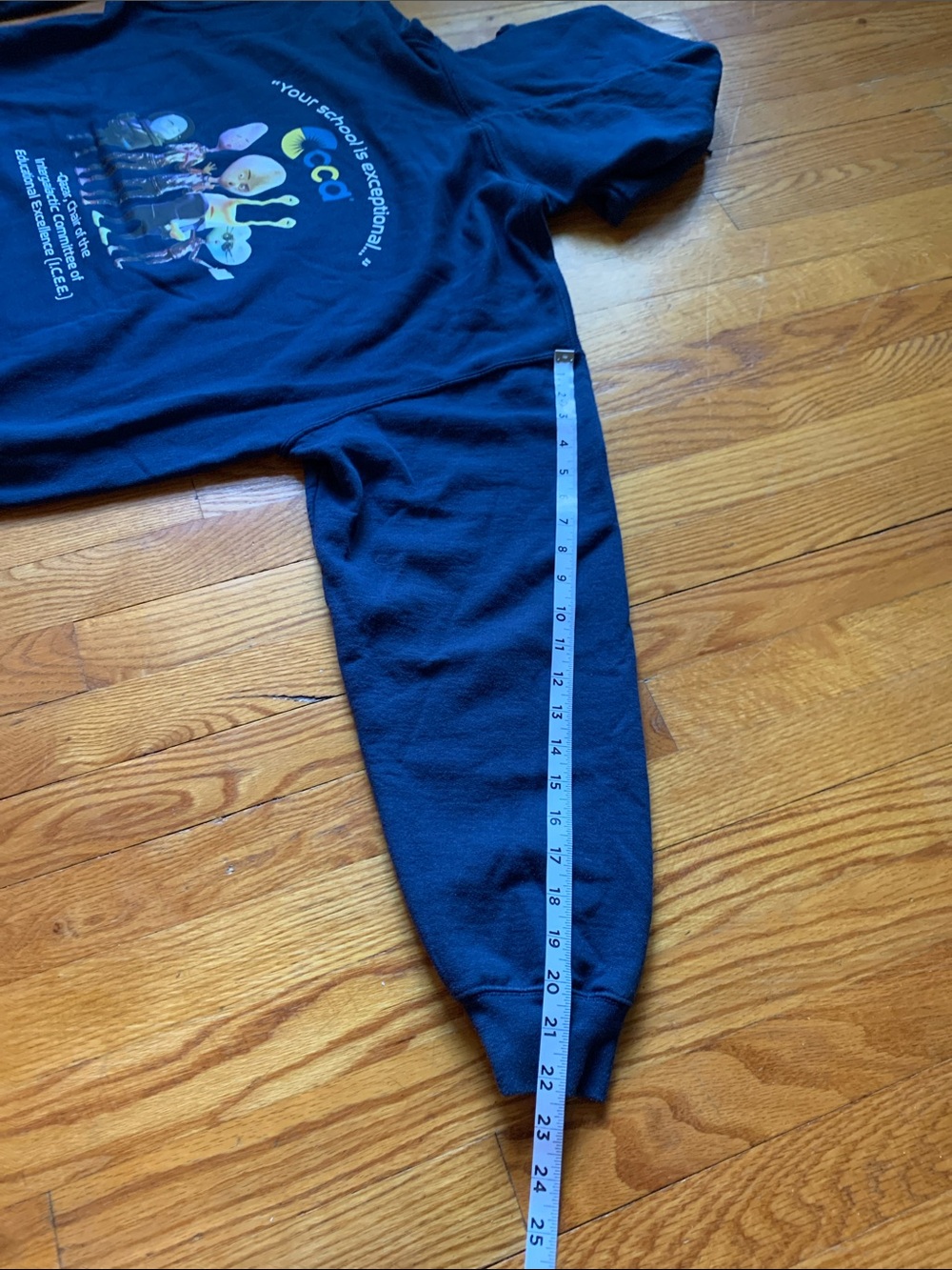 Navy Graphic Alien Character Backprint Hoodie Size XL - Picture 7 of 8